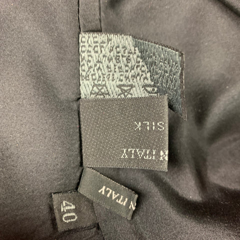 PRADA Size 4 Black Silk Sleeveless Cocktail Dress