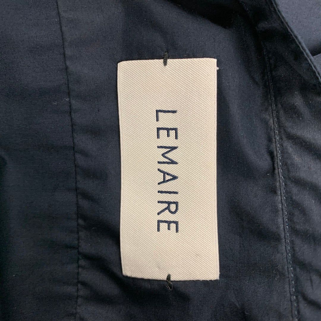 LEMAIRE AW 19 Size S Navy Cotton Long Sleeve Overshirt