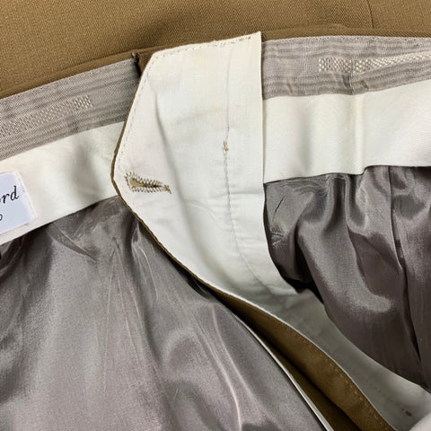 WILKES BASHFORD Size 31 Khaki Wool Pleated Dress Pants
