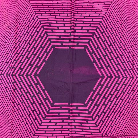SALVOR Fuschia Purple Geometric Scarf