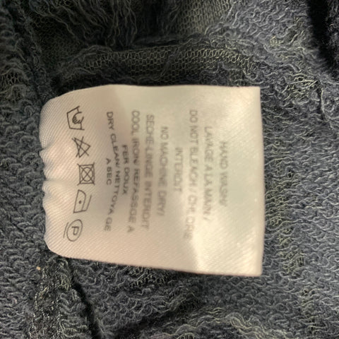IRO Nona Size S Dark Grey Distressed Cotton Blend Long Sleeve Pullover