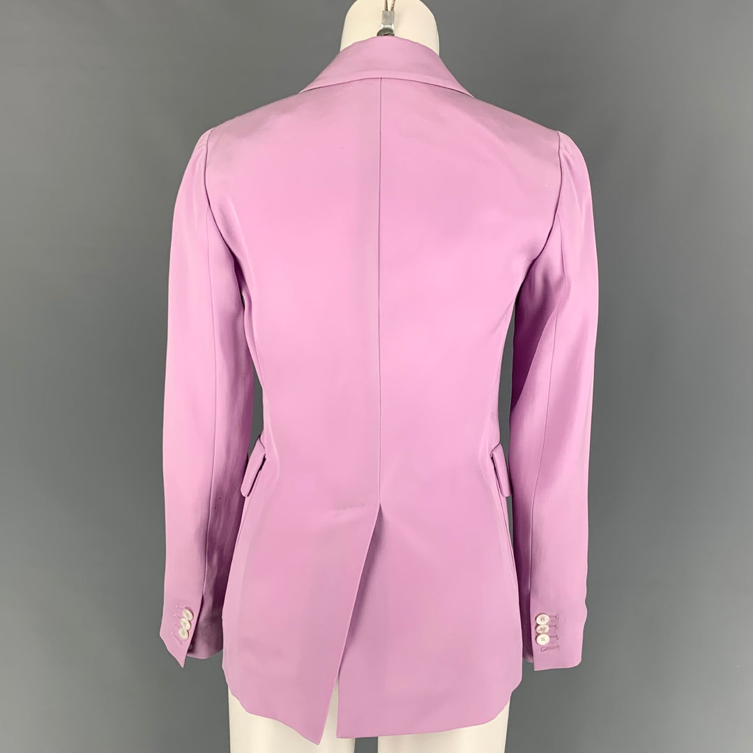 DSQUARED2 Size 4 Lavender Silk Cotton Jacket Blazer