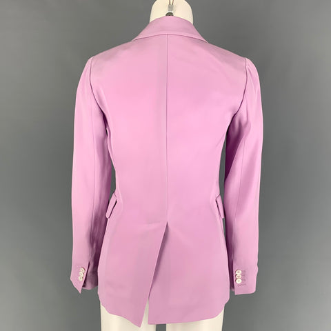 DSQUARED2 Talla 4 Chaqueta de algodón de seda lavanda Blazer