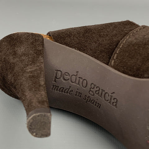 PEDRO GARCIA Size 6 Brown Suede Platform Sandals