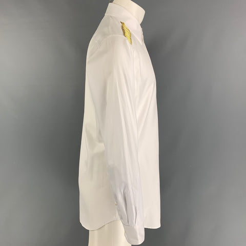 VIVIENNE WESTWOOD Size M White Cotton Button Up Long Sleeve Shirt