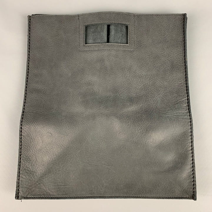 ROOTS Charcoal Leather Tote Bag