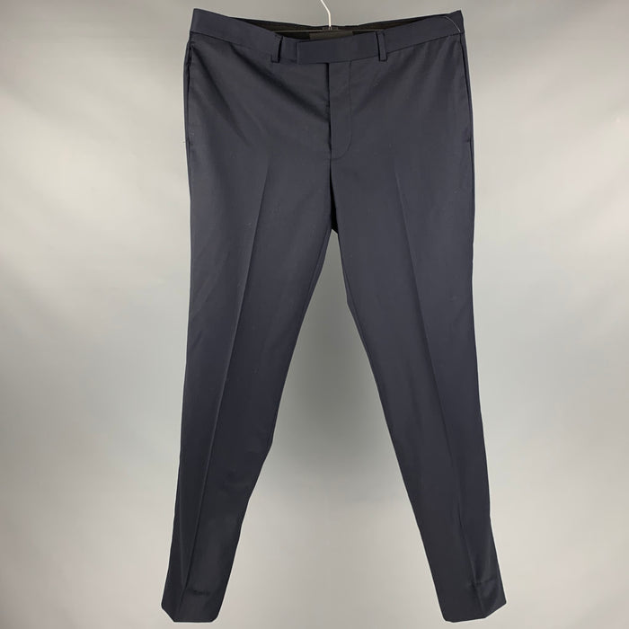 SANDRO Size 34 Navy Solid Wool Zip Fly Dress Pants