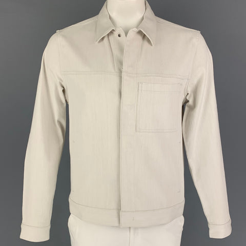 THEORY Size L Off White Cotton Polyurethane Jacket