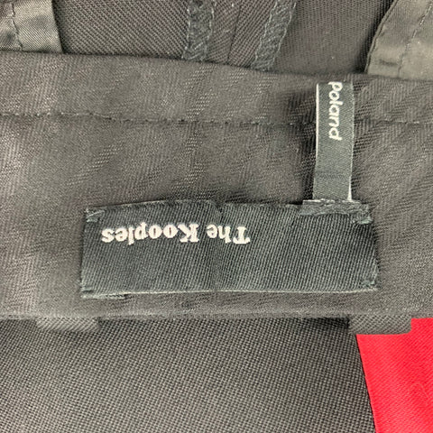 THE KOOPLES Size 31 Black & Red Wool Tuxedo Dress Pants