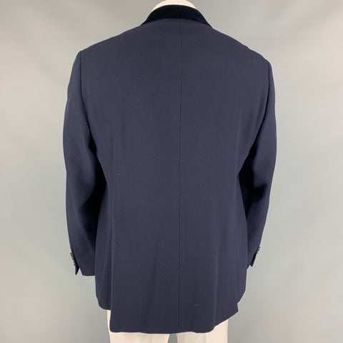 POLO by RALPH LAUREN Size 44 Regular Navy Virgin Wool Notch Lapel Sport Coat