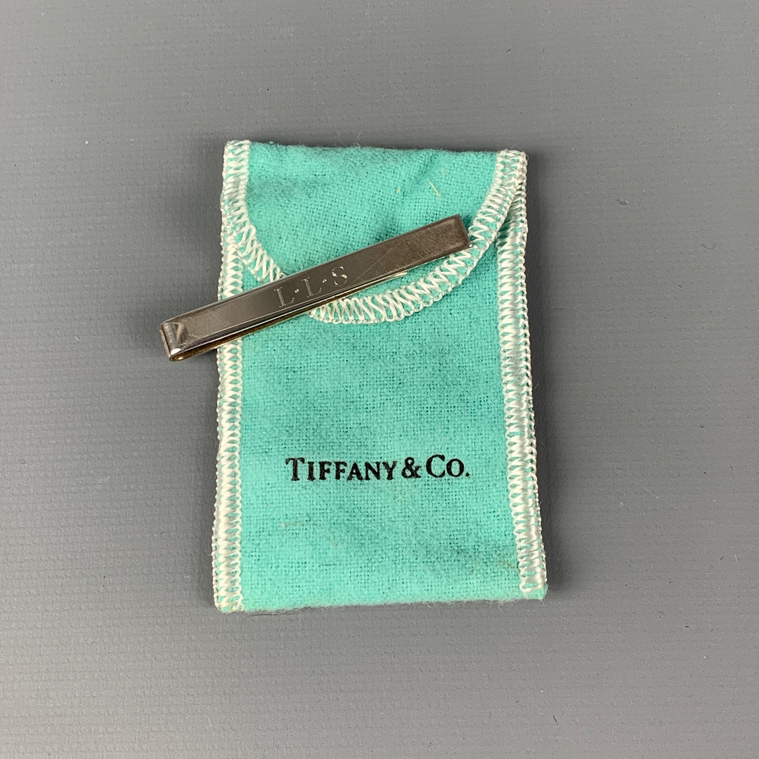 Vintage TIFFANY & CO Engraved Sterling Silver Tie Bar