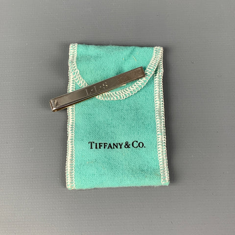 Vintage TIFFANY & CO Engraved Sterling Silver Tie Bar