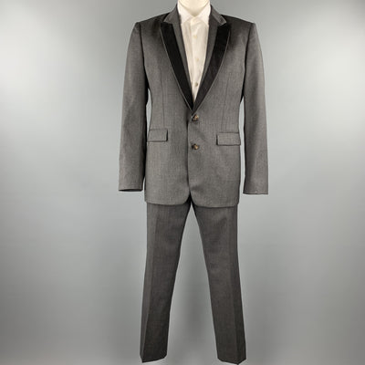 VIKTOR & ROLF Size 42  Dark Gray Wool Regular Peak Lapel Suit