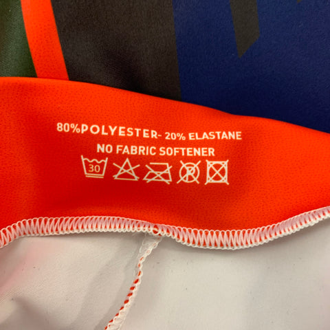 WALTER VAN BEIRENDONCK FW19 Size M Blue Orange Monster Graphic Jersey Bike Top