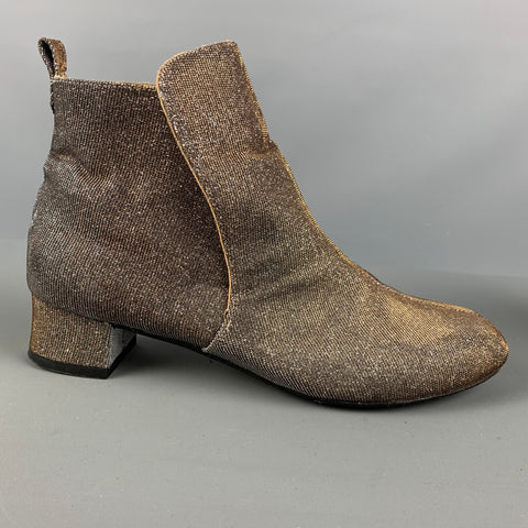 ROBERT CLERGERIE Talla 8.5 Botas metálicas plateadas doradas