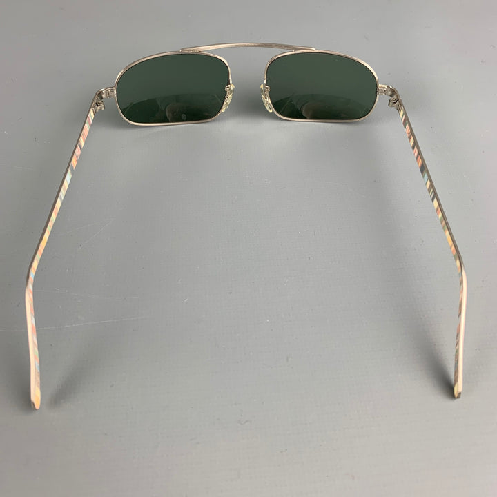 Vintage PAUL SMITH Silver Stripe Metal Sunglasses