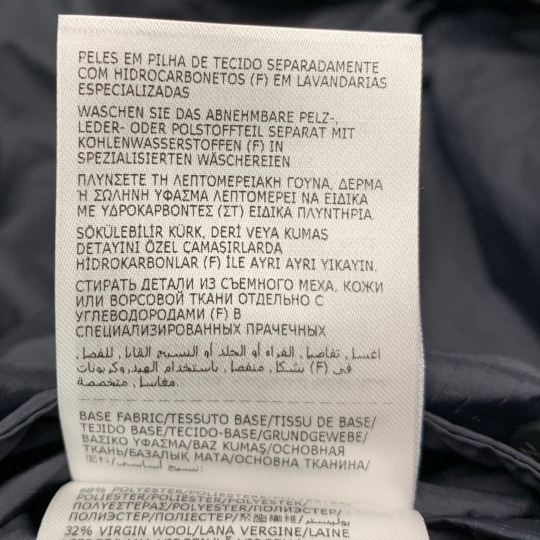 MONCLER GRENOBLE Size XXL Green Navy Fleece Zip Up Jacket