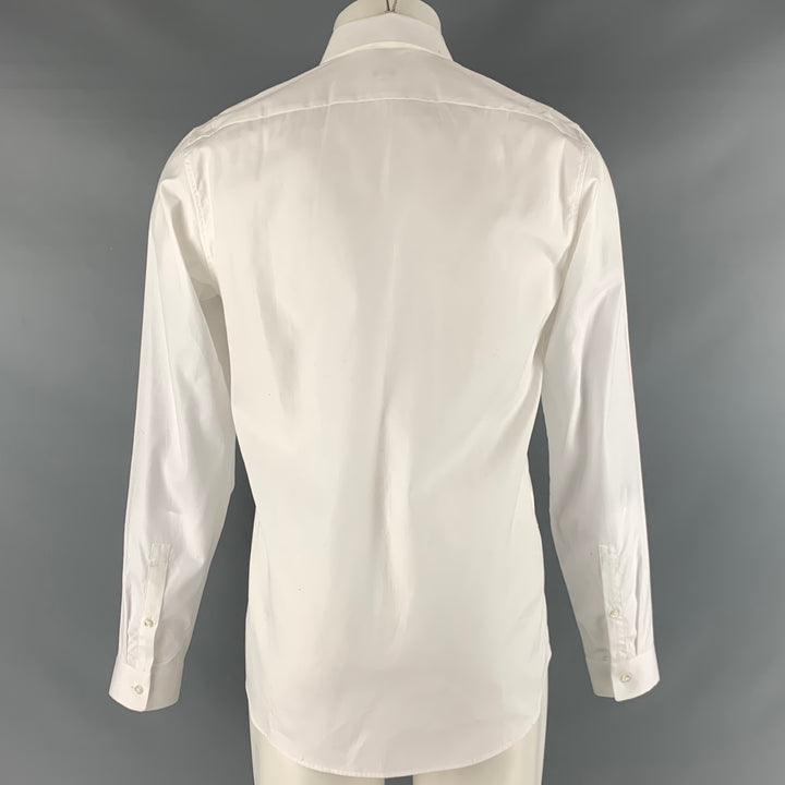 JIL SANDER Size M White Patchwork Cotton Button Up Long Sleeve Shirt