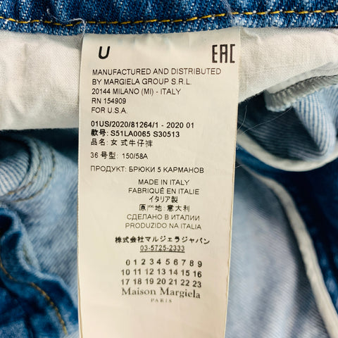 MAISON MARGIELA Size 0 Blue Cotton High Waisted Jeans
