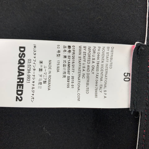 DSQUARED2 S/S 15 Size 40 Hot Pink Leather Zip Up Jacket
