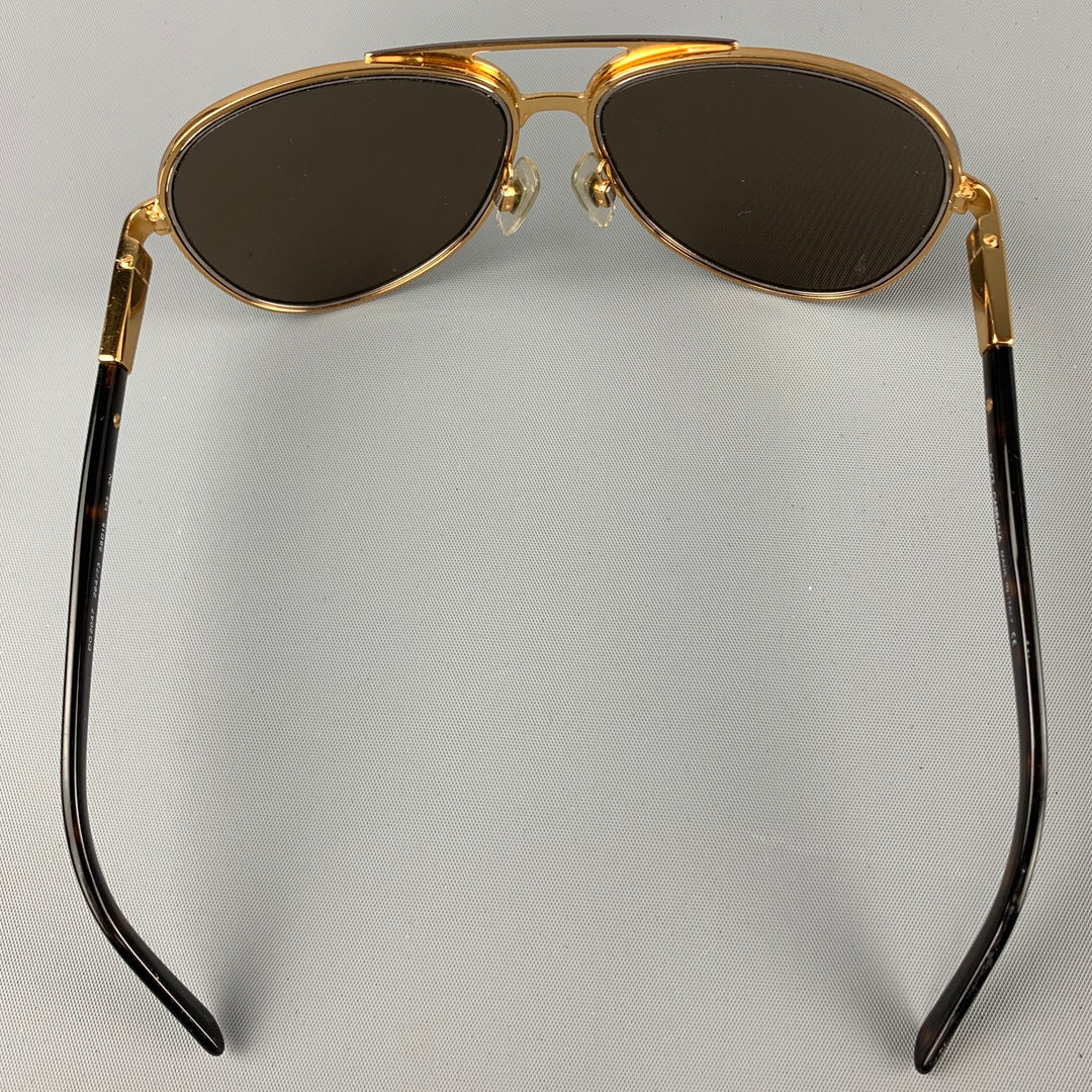 DOLCE & GABBANA Gold Metal Aviator Sunglasses
