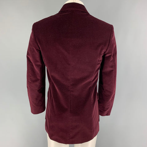 PS by PAUL SMITH Size 38 Burgundy Velvet Cotton Jacket
