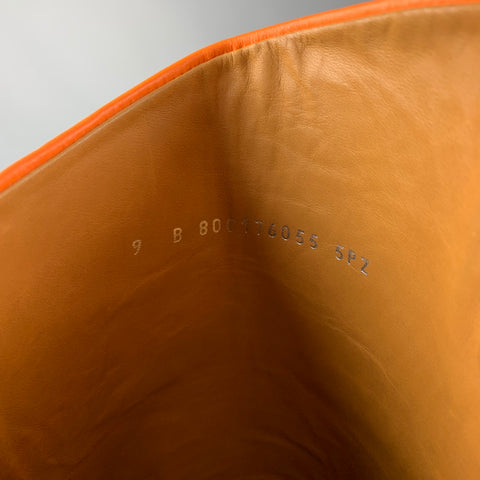 Collection RALPH LAUREN Taille 9 Bottes à enfiler en cuir orange