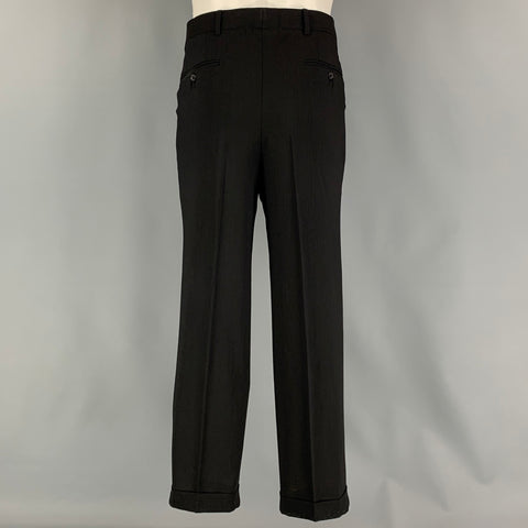 BOSS by HUGO BOSS Size 38 Short Black Virgin Wool Single breasted 34 29 Suit