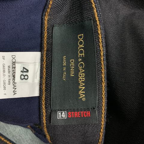 DOLCE & GABBANA Size 32 Indigo Cotton Skinny Jeans