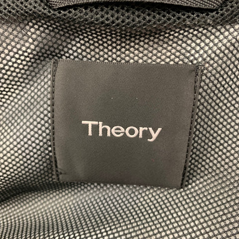 THEORY Size M Olive Black Khaki Camo Nylon Windbreaker Jacket