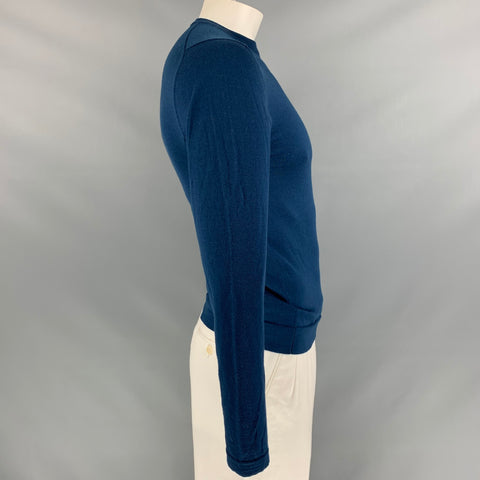 FILIPPA K Size XL Navy Solid Merino Wool Crew-Neck Pullover