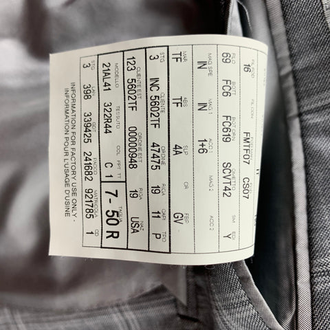 TOM FORD Taille 40 Manteau de sport à revers en laine à carreaux gris