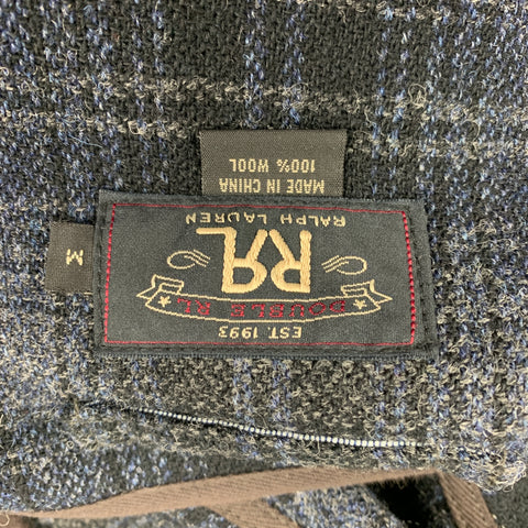 RRL by RALPH LAUREN Size M Blue & Black Plaid Wool Vest