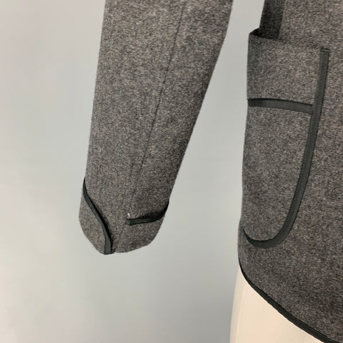 CAMOSHITA by UNITED ARROWS Size 34 Grey Heather Shawl Collar Sport Coat