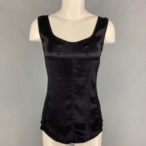 NANETTE LEPORE Size XS Black Silk Rayon Tank Casual Top