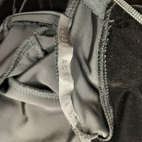 HAIDER ACKERMANN Taille L Pull à col roulé en polyester velours noir