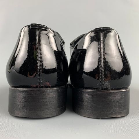 CALZOLERIA HARRIS for BARNEYS NEW YORK Size 10 Black Patent Leather Slip On Loafers