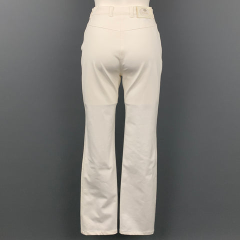 ESCADA Taille 4 Pantalon habillé en coton stretch blanc