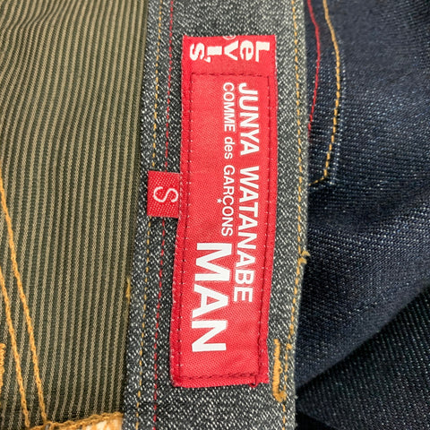 JUNYA WATANABE Size S Indigo Contrast Stitch Denim Zip Fly Shorts
