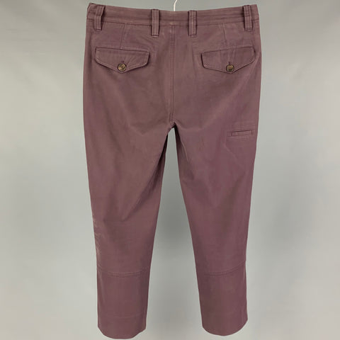 BRUNELLO CUCINELLI Size 30 Eggplant Cotton Zip Fly Casual Pants