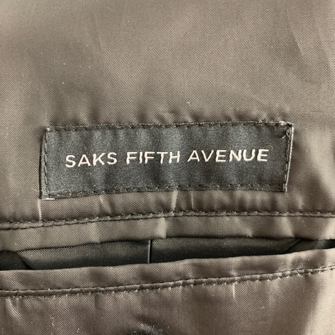 SAKS FIFTH AVENUE Size M Black Quilted Polyester Jacket