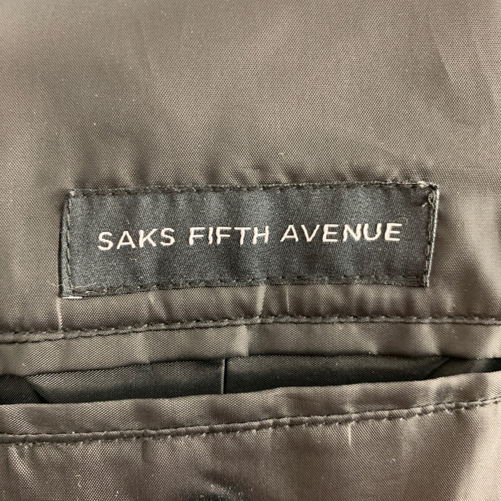 SAKS FIFTH AVENUE Size M Black Quilted Polyester Jacket