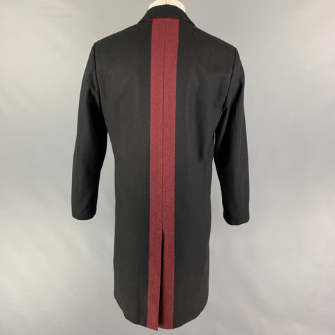 THEORY Size M Black Brick Vertical Stripe Bower Coat