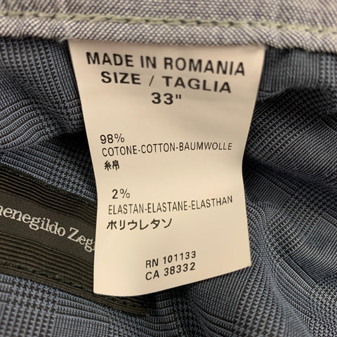 ERMENEGILDO ZEGNA Size 33 Blue Cotton Slim Jeans