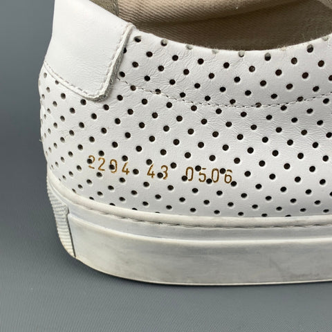 COMMON PROJECTS Baskets Achilles basses en cuir perforé blanc taille 10