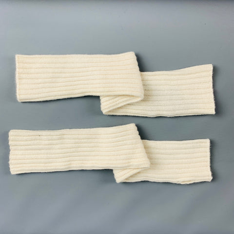 RALPH LAUREN Size M L Cream Knitted Cashmere Gloves