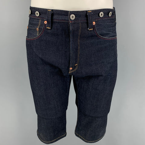 JUNYA WATANABE Size S Indigo Contrast Stitch Denim Zip Fly Shorts