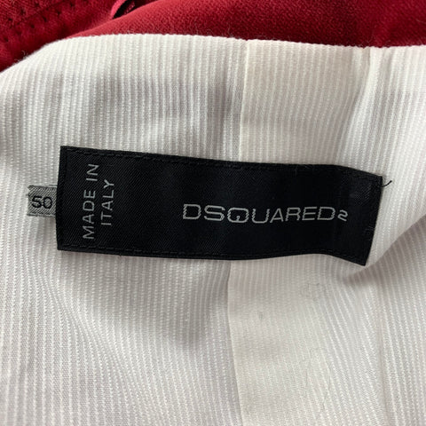 DSQUARED2 Size 40 Burgundy Velvet Peak Lapel Sport Coat