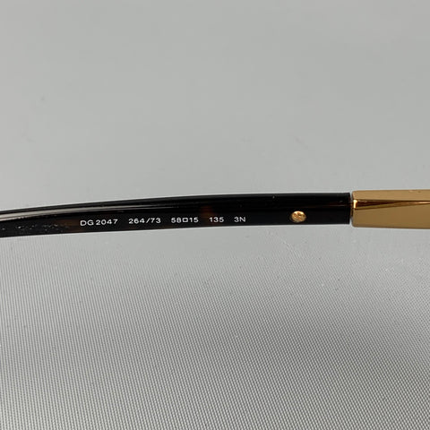 DOLCE & GABBANA Gold Metal Aviator Sunglasses