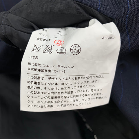 COMME des GARCONS HOMME PLUS Size M Navy Blue Stripe Wool Jacket